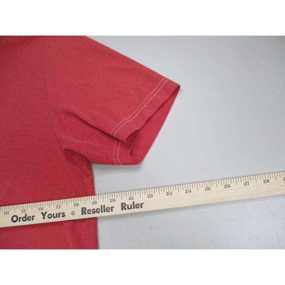 Travis Mathew Golf Polo Shirt Men Medium Red Pima Cotton Blend Short Sleeve Logo - Picture 10 of 16